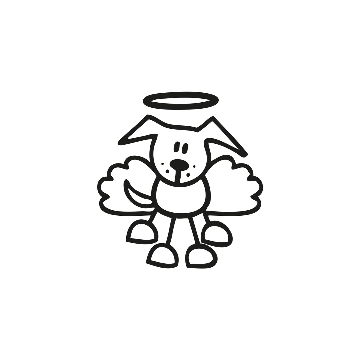 Cane angioletto - Adesivi Famiglia
