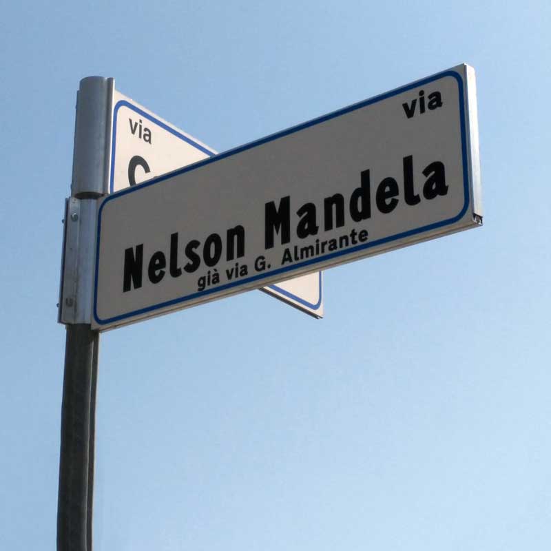 Cartello via personalizzabile