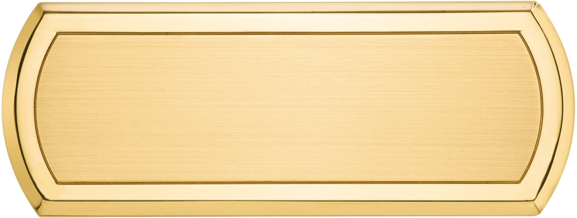 CL - Targa da porta sagomata ottone satinato bordo lucido