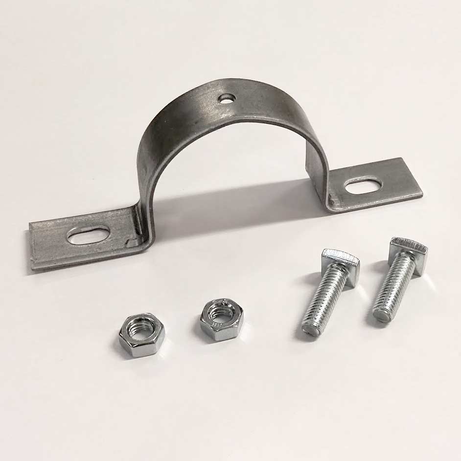 Collare metallico per fissaggio cartelli scatolati