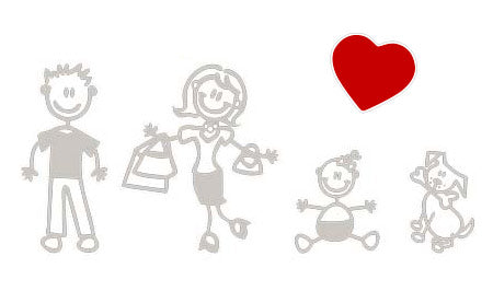 Adesivo "Cuore Rosso" - Adesivi Famiglia