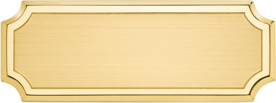 DL - Targa da porta sagomata ottone bordo lucido