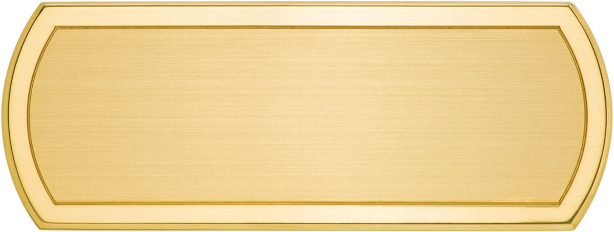 CLS - Targa da porta sagomata ottone satinato bordo lucido