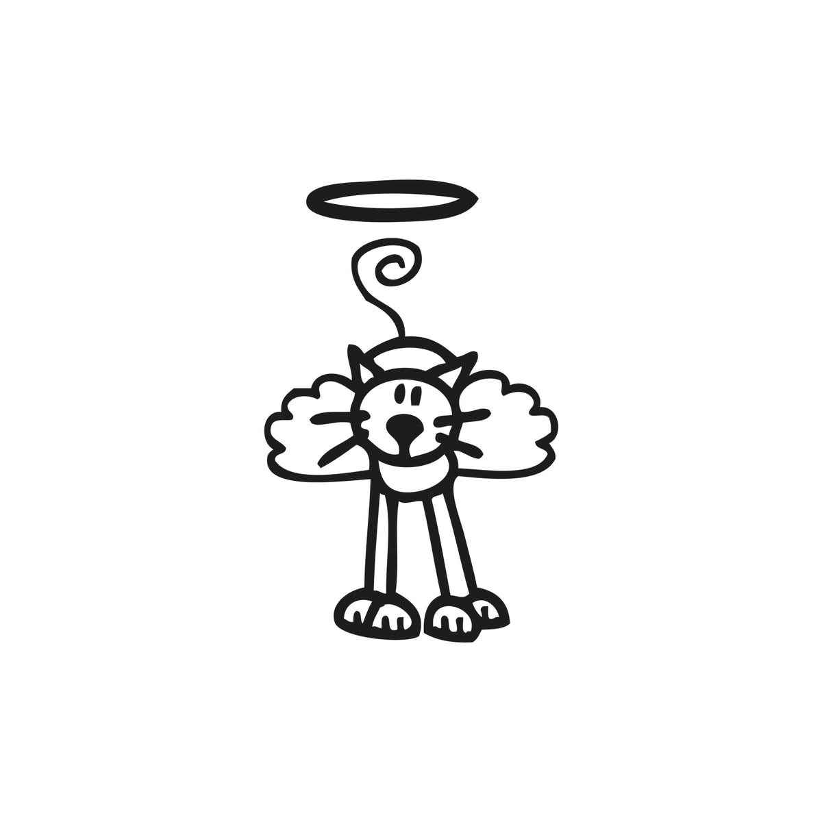 Gatto angioletto - Adesivi Famiglia
