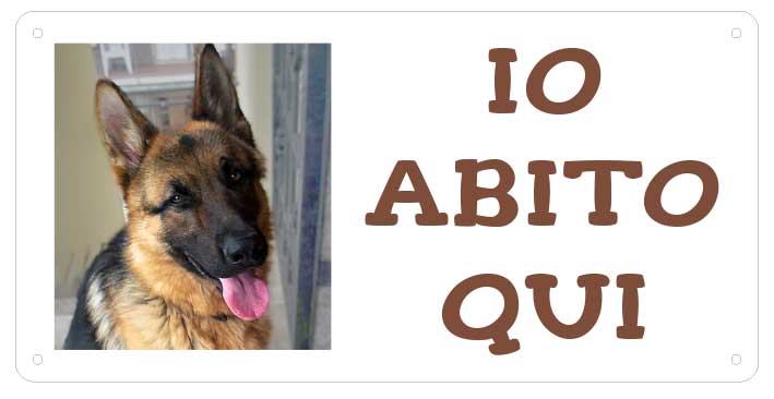 Cartello "Attenti al Cane" (personalizzato)