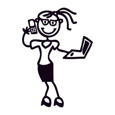 Mamma tecnologica - Adesivi Famiglia