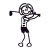 Mamma con mazza da golf