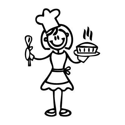 Mamma cuoca - Adesivi Famiglia