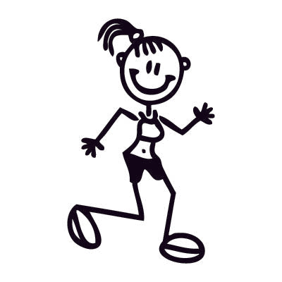 Mamma che corre - Adesivi Famiglia