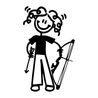 Mamma arciere - Adesivi Famiglia