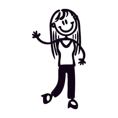 Mamma con i capelli lisci - Adesivi Famiglia