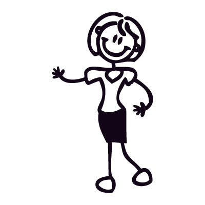 Mamma con minigonna - Adesivi Famiglia