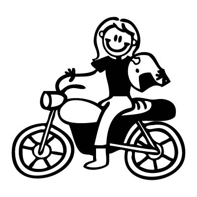Mamma in moto - Adesivi Famiglia