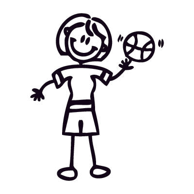 Mamma giocatrice di basket - Adesivi Famiglia