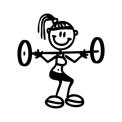 Mamma in palestra - Adesivi Famiglia
