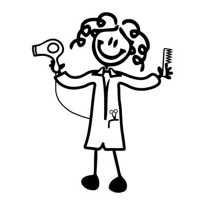 Mamma parrucchiera - Adesivi Famiglia