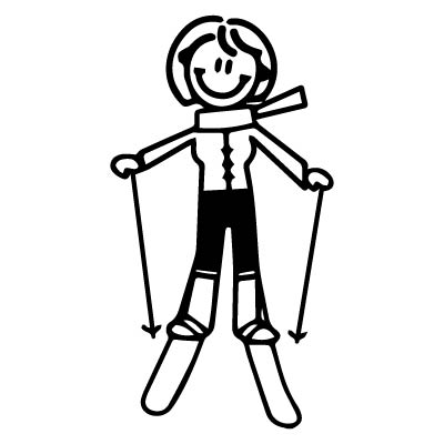 Mamma sciatrice - Adesivi Famiglia