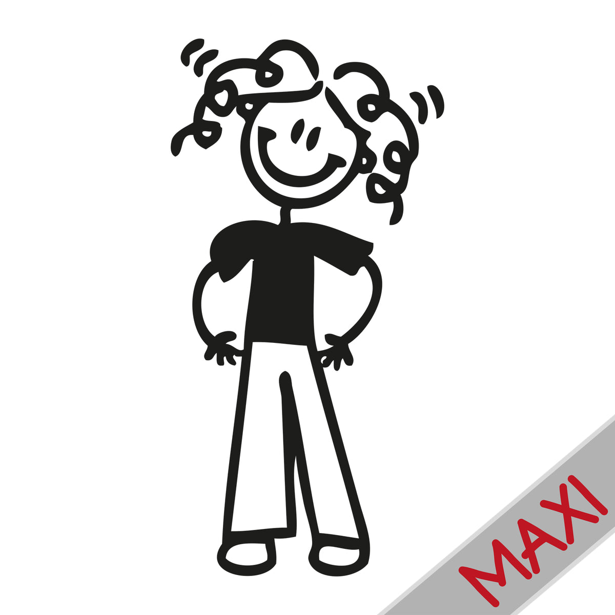 Mamma casual - Maxi Adesivi Famiglia per Camper
