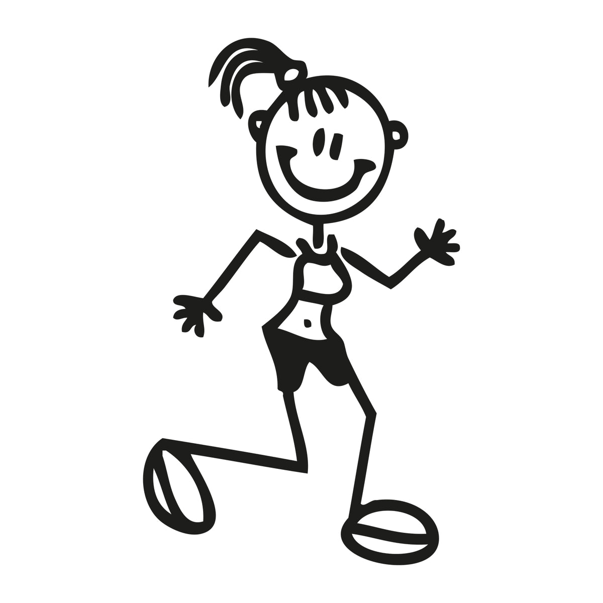Mamma che corre - Adesivi Famiglia