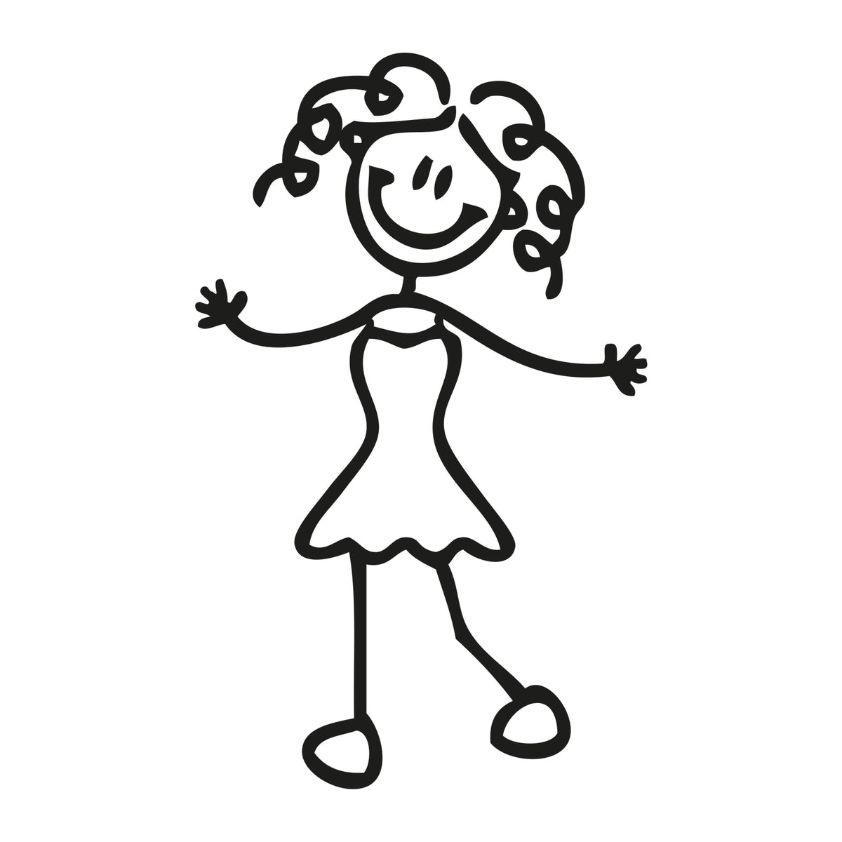 Mamma con abito - Adesivi Famiglia