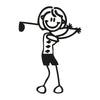 Mamma con mazza da golf