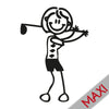 Mamma con mazza da golf