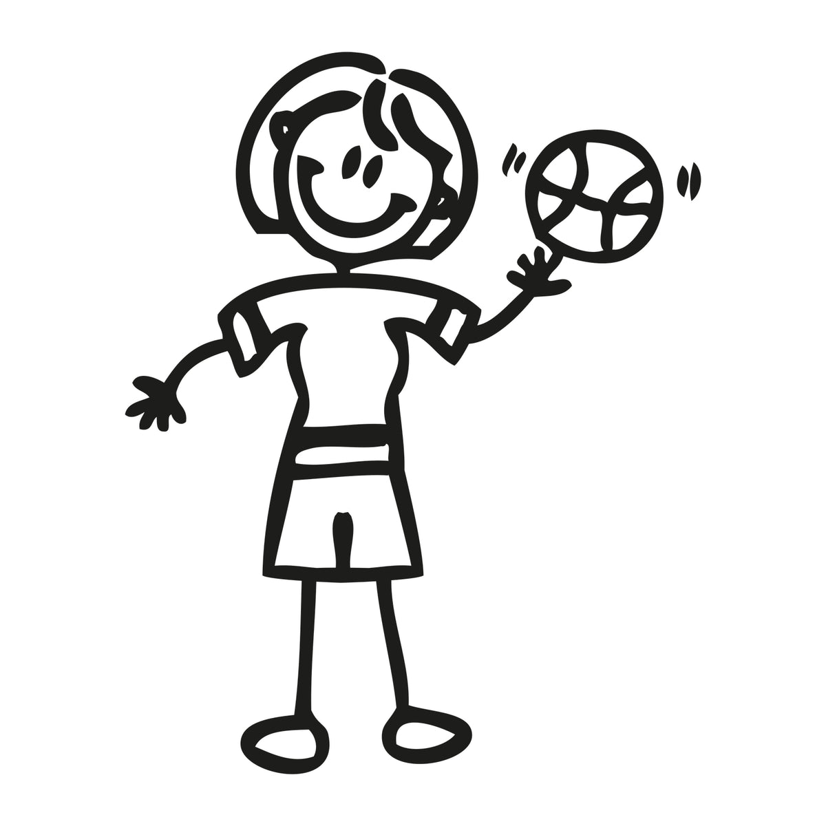 Mamma giocatrice di basket - Adesivi Famiglia