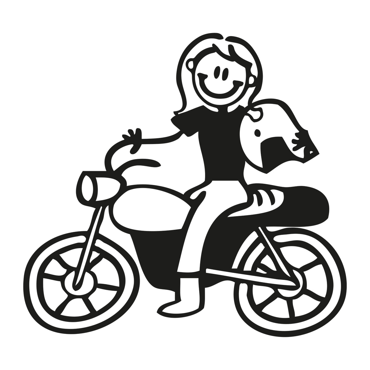 Mamma in moto - Adesivi Famiglia