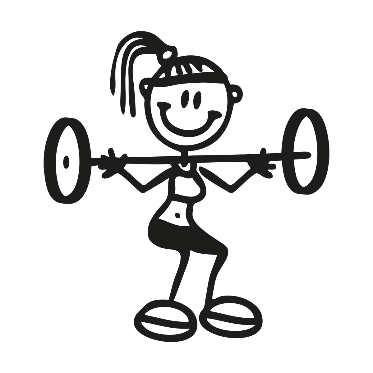 Mamma in palestra - Adesivi Famiglia