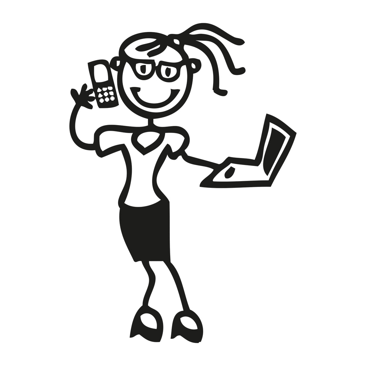 Mamma tecnologica - Adesivi Famiglia