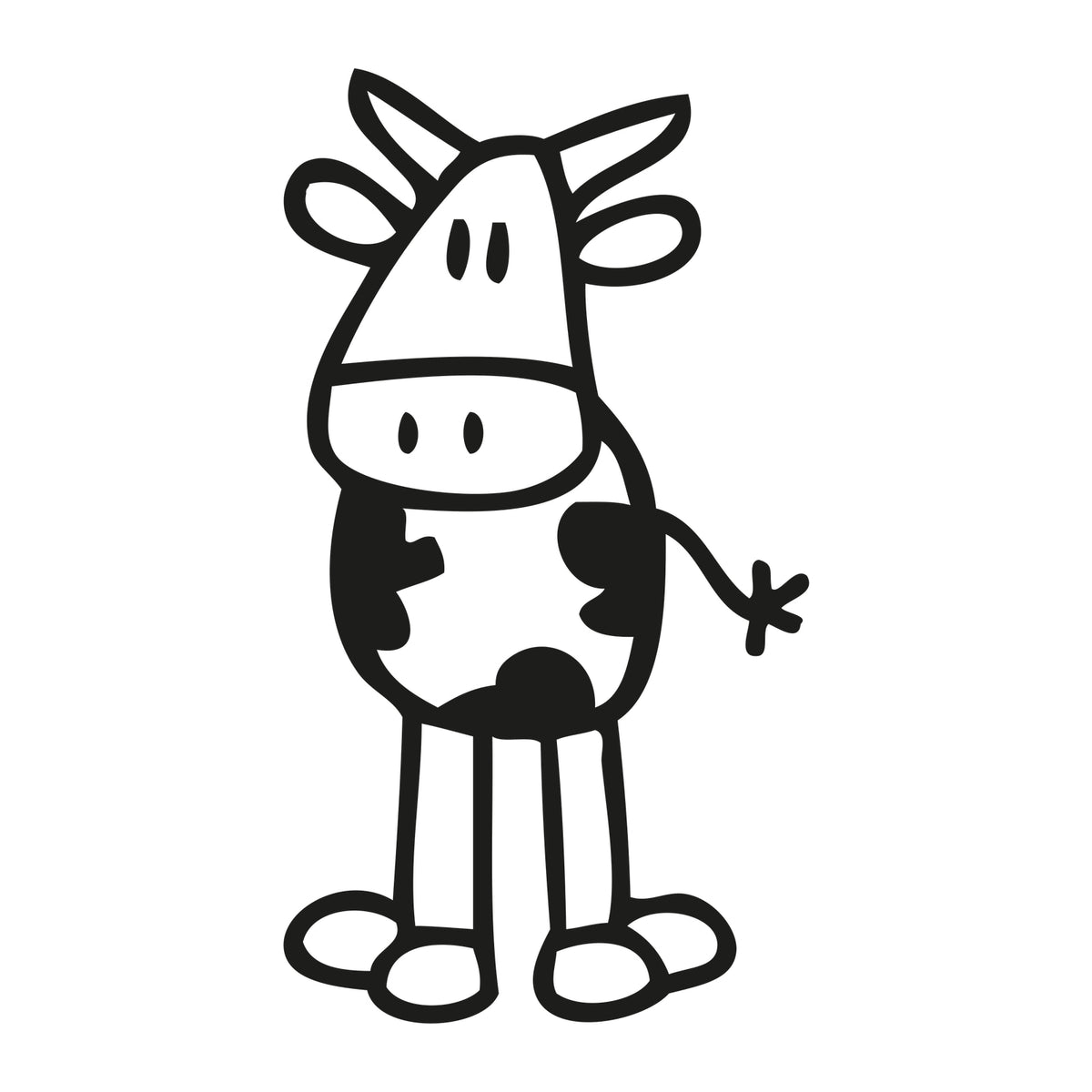 Mucca - Adesivi Famiglia