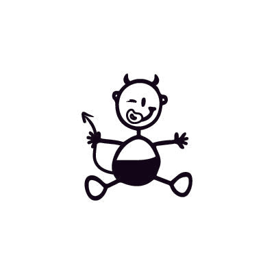 Neonato diavoletto - Adesivi Famiglia