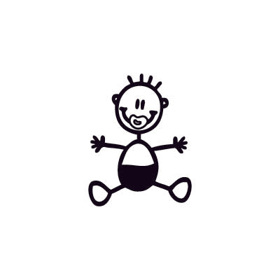 Neonato magrolino - Adesivi Famiglia