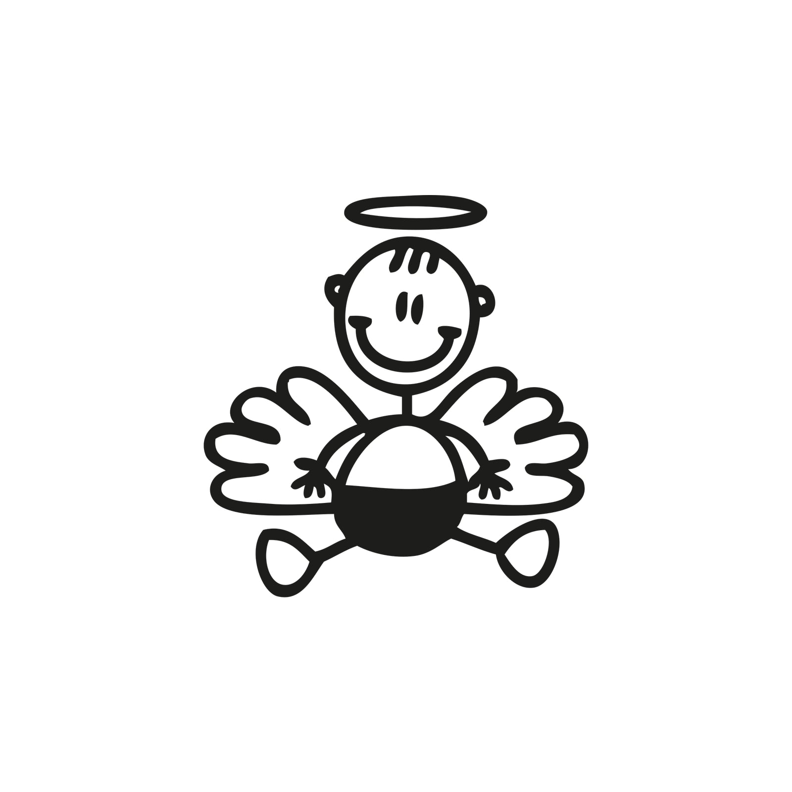 Neonato angioletto - Adesivi Famiglia