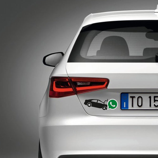 Adesivo "Non chattare mentre guidi"