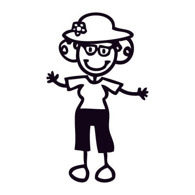 Nonna con cappello - Adesivi Famiglia