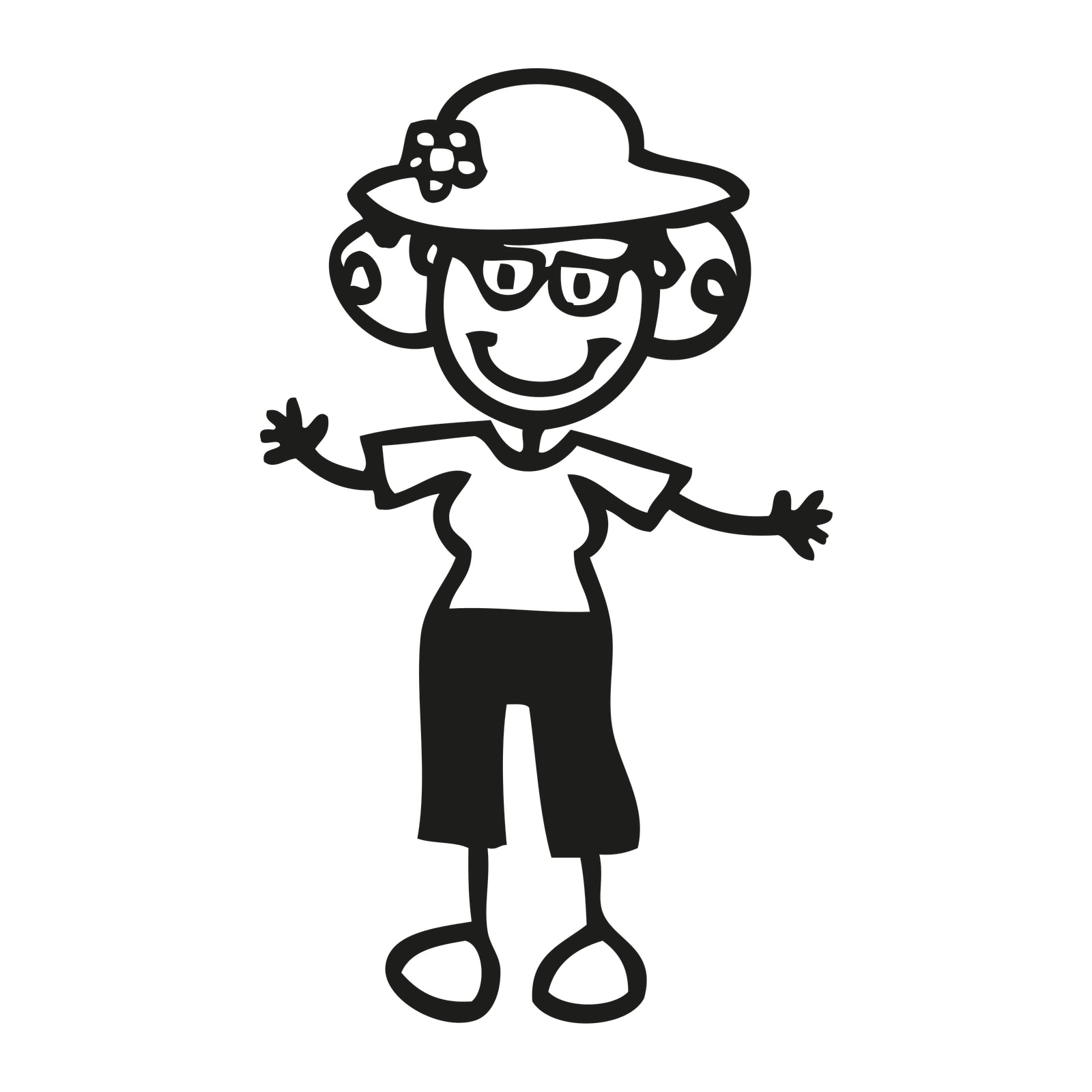 Nonna con cappello - Adesivi Famiglia