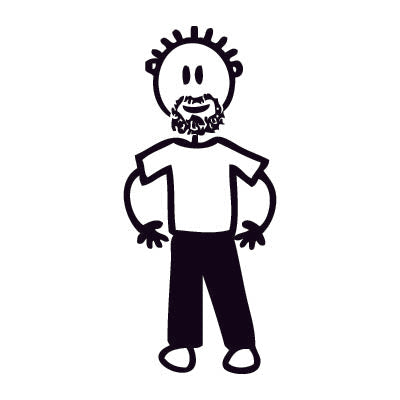 Nonno con barba - Adesivi Famiglia