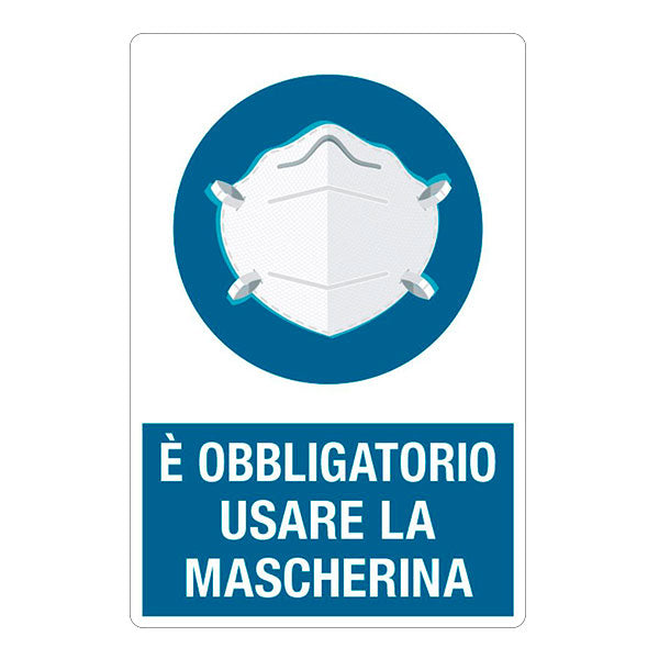 Cartello "È obbligatorio usare la mascherina"