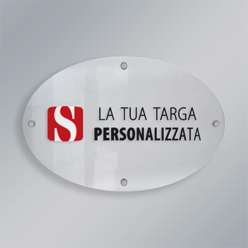 Targa plexiglass ovale