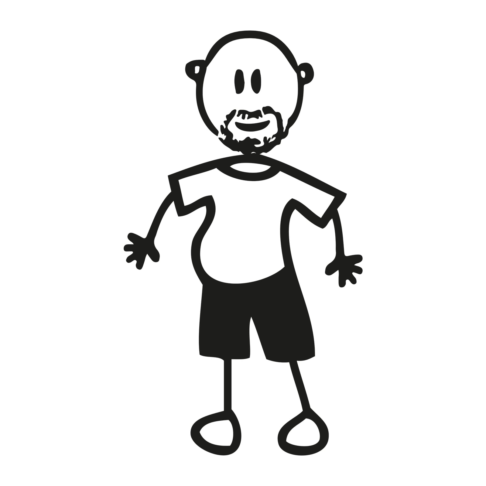 Papà cicciottello - Adesivi Famiglia