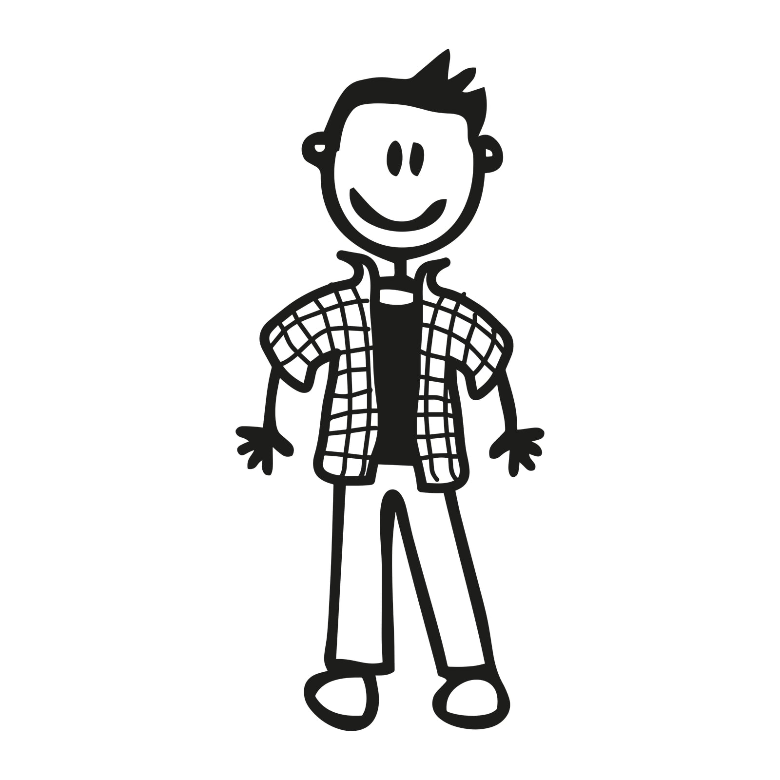 Papà con camicia - Adesivi Famiglia
