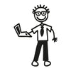 Papà con computer