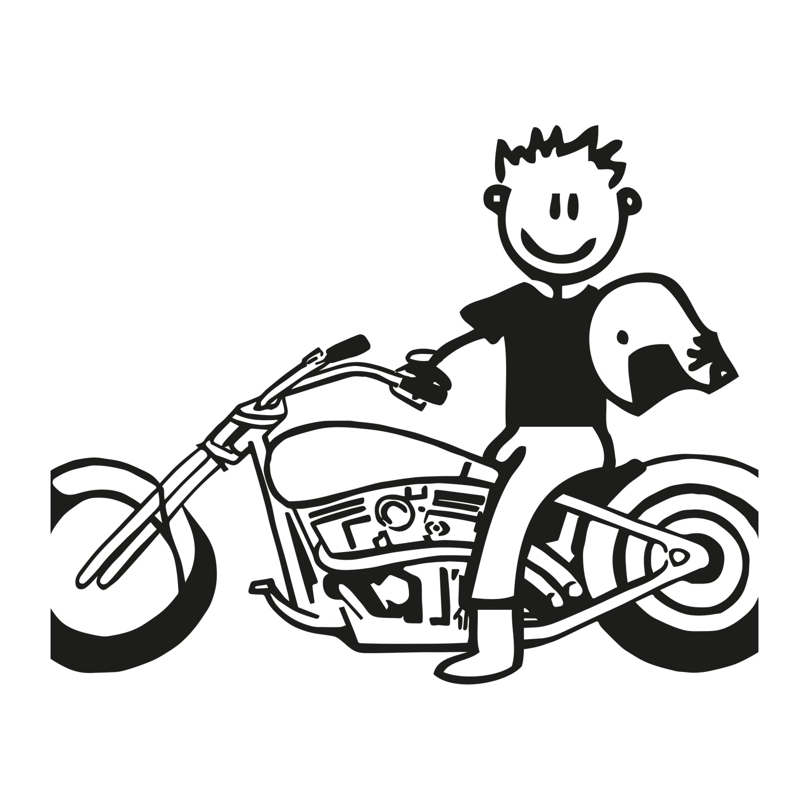 Papà con Harley-Davidson - Adesivi Famiglia