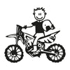 Papà con la moto da cross