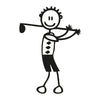 Papà con mazza da golf