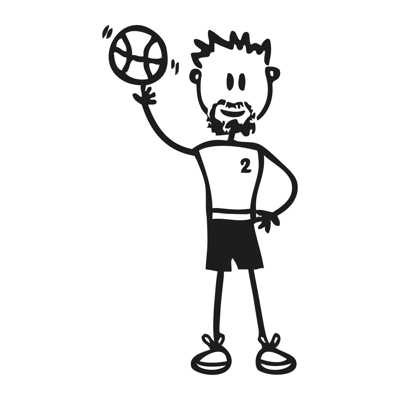 Papà giocatore di basket - Adesivi Famiglia