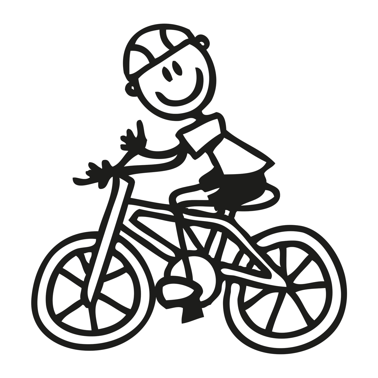 Papà in bicicletta - Adesivi Famiglia