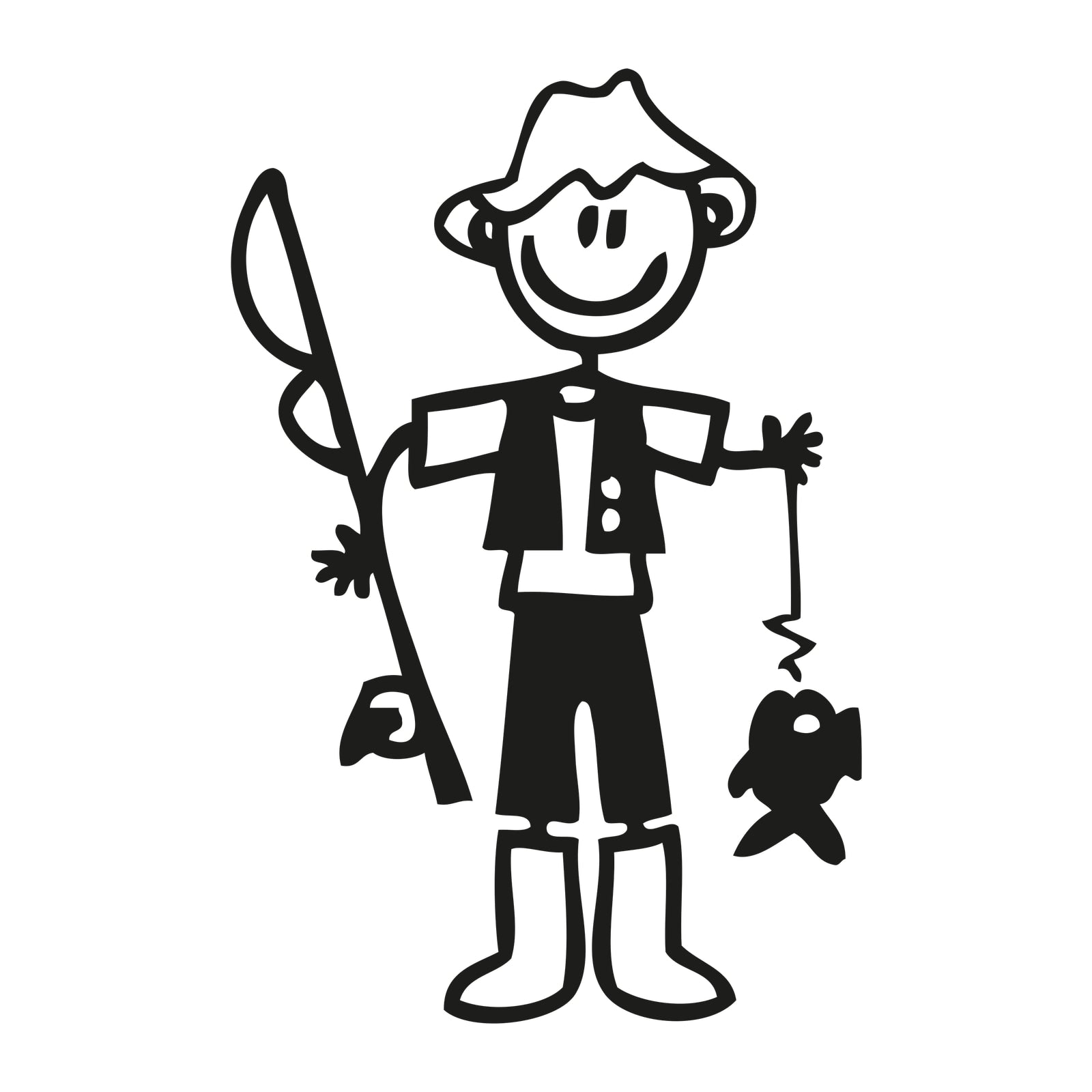 Papà pescatore - Adesivi Famiglia
