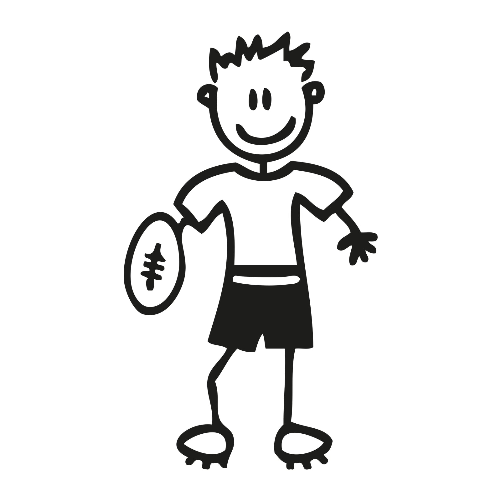 Papà rugby - Adesivi Famiglia
